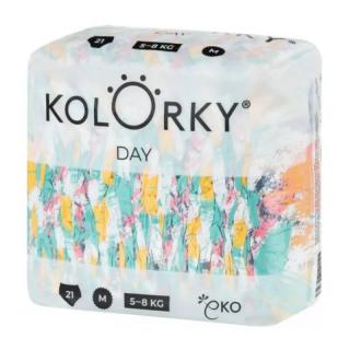 KOLORKY DAY štětce M (5-8 kg) jednorázové eko plenky 21 ks