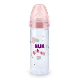 NUK New Classic láhev Love silikon růžová 250ml