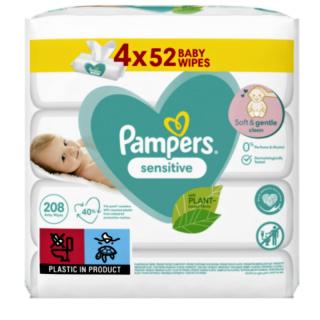 Pampers ubrousky Sensitive 4 x 52 ks