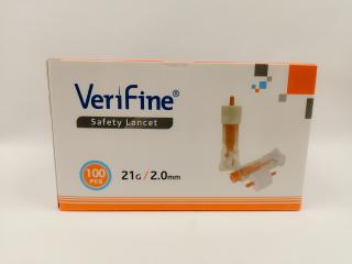Bezpečnostní lanceta Verifine 21 G 2,0 mm /100 ks/