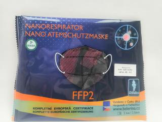 Respirátor nano FFP2 Balerina český barva: červenočerný