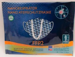 Respirátor nano FFP2 Balerina český barva: kostičkovaný