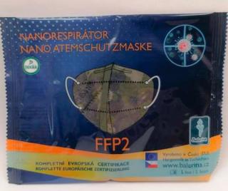 Respirátor nano FFP2 Balerina český barva: maskáč