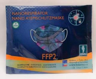 Respirátor nano FFP2 Balerina český barva: modrý zázrak