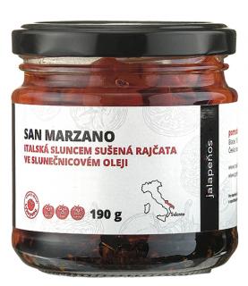 Nakládaná sušená rajčata ve slunečnicovém oleji s jalapeňos Obsah: 190 g