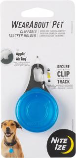 Připínatelné pouzdro na lokátor Nite Ize Apple AirTag Wearabout  pro domácí mazlíčky Barva: Modrá