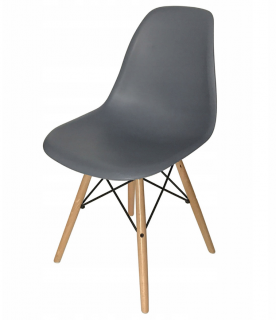 Jídelní židle BASIC tmavě šedé 4 ks - skandinávský styl