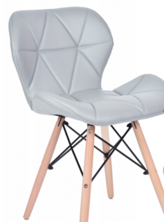 Jídelní židle EKO světle šedé 4 ks - skandinávský styl
