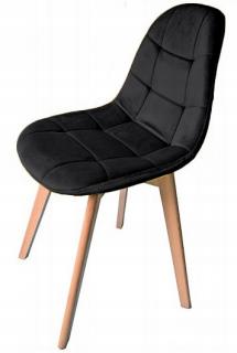 Sametová židle Montreal černá