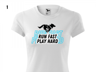 Funkční triko pro pejskaře RUN FAST PLAY HARD chlupatý pes Velikost trika: 2XL