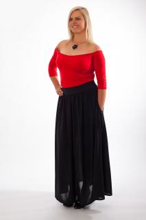 Dlouhá černá sukně Chloe ZURI s kapsami Barva: černá, Velikost: 54