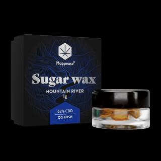 Happease, CBD Extrakt Sugar Wax - Mountain River 62% CBD 1g