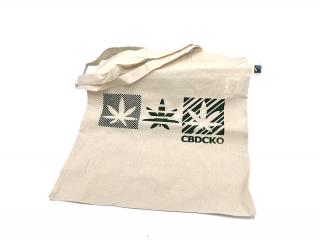 Plátěná taška CBDčko Design: 3 konopné listy