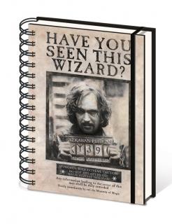 Blok A5 Harry Potter - Wanted Sirius Black