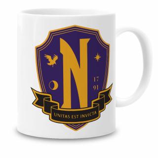 Hrnek Wednesday - Nevermore Academy Logo