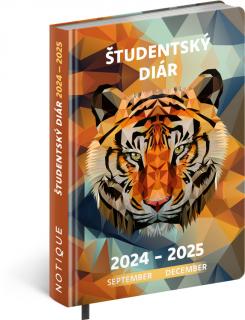 Študentský diár Tiger (september 2024 – december 2025), 9,8 × 14,5 cm