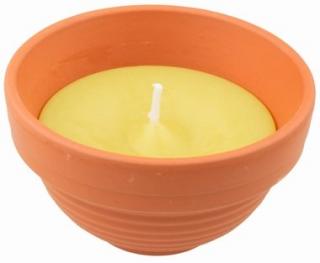 Citronela, zahradní svíčka v keramické misce, 80 g