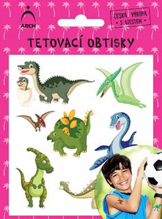 Dětské tetovací obtisky - dinosauři 02   11x14cm