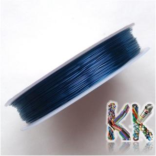 Měděný bižuterní drátek lakovaný 0,3mm modrý (090206)