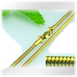 Ocelový řetízek had zlatý 450x1,2mm