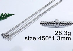 Ocelový řetízek hádě s pecičkou 450x1,3mm