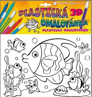 Plastická omalovánka rybky 29x27cm