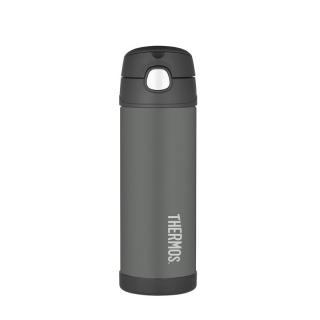 Thermos FUNtainer Dětská termoska s brčkem 470ml - černá