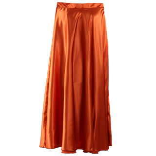 Jednobarevné saténová sukně Barva: Oranžová, Velikost: 36-38