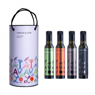 Chiavalon Dárkové balení čtyř luxusních olivových olejů 4x250 ml