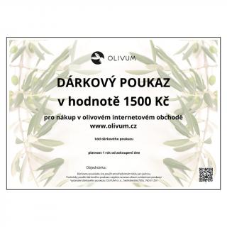 Dárkový poukaz v hodnotě 1500 Kč