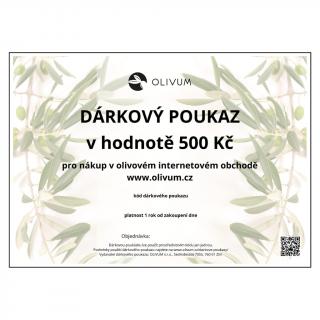 Dárkový poukaz v hodnotě 500 Kč