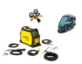 ESAB Rebel EMP 205 AC/DC CE Varianta: SET 10: svářečka s výbavou v popisu stroje + RV CO2 + kukla profi Predátor