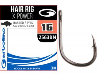 HAIR RIG X-POWER s očkem / 2563BN - 10 / 10 ks. (s protihrotem)