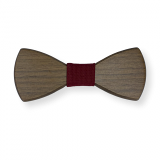 Dřevěný motýlek Bow Walnut Red