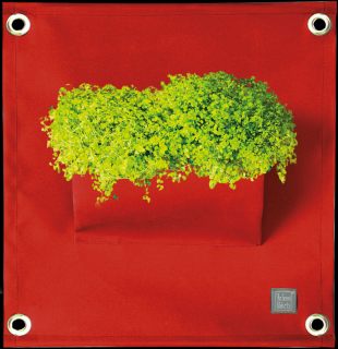 The Green Pockets AMMA - závěsný obal na květináče Červená