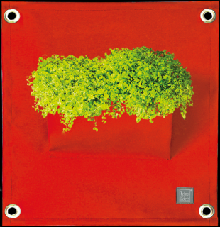 The Green Pockets AMMA - závěsný obal na květináče Cihlová