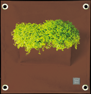 The Green Pockets AMMA - závěsný obal na květináče Hnědá