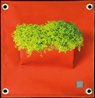 The Green Pockets AMMA - závěsný obal na květináče Oranžová