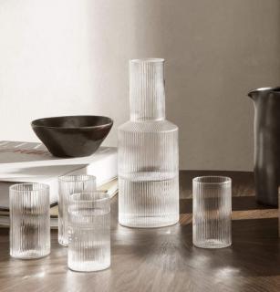 fermLIVING Sklenice set 4 ks  fermLIVING Ripple Verrines Set of 4 Clear