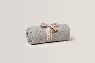 Garbo&Friends Crochet Ollie Cotton Blanket Grey