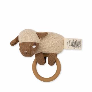 Konges Slojd Chrastítko ovečka na kroužku  Konges Sløjd Activity Knit Ring Sheep