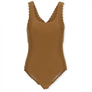 Konges Sløjd Dámské plavky Scallop Bronze Brown  Konges Sløjd Scallop Mommy Swimsuit Velikost: L