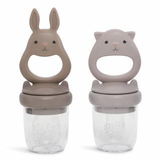 Konges Sløjd Silikonové krmící dudlíky Lilac/Shitake  Konges Sløjd Silicone Fruit Feeding Pacifier