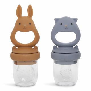 Konges Sløjd Silikonové krmící dudlíky Quicksilver/Caramel  Konges Sløjd Silicone Fruit Feeding Pacifier