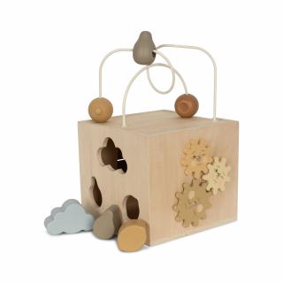 Konges Sløjd Vkládací kostka s aktivitami  Konges Sløjd Wooden Activity Cube