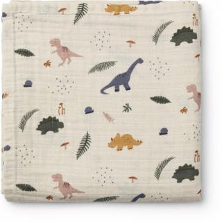 Liewood Mušelínový Swaddler Ben Dino  Liewood Ben muslin swaddle print