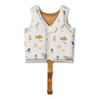 Liewood Plovací vesta Dove Sea Creature/Sandy  Liewood Dove Swim Vest Velikost: 1-2 roky (11-15 kg)