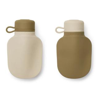 Liewood Silikonové kapsičky Silvia 2 ks 170 ml Sandy Khaki  Liewood Silivia Smoothie Bottle