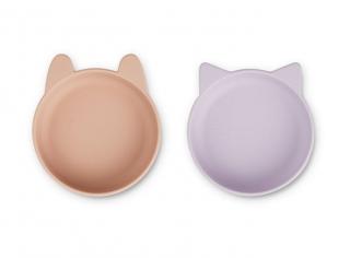 Liewood Silikonové mističky Vanessa 2 ks Light Lavender/Rose  Liewood Vanessa Bowl 2-pack