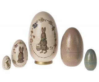 Maileg Dekorativní dřevěná vajíčka 5 ks  Maileg Easter babushka egg, 5 pcs set